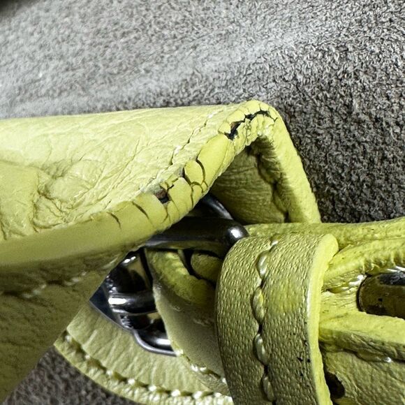 Jimmy Choo Rosalie Satchel 2-Way Bag Suede Leather Beige Yellow - Picture 10 of 16